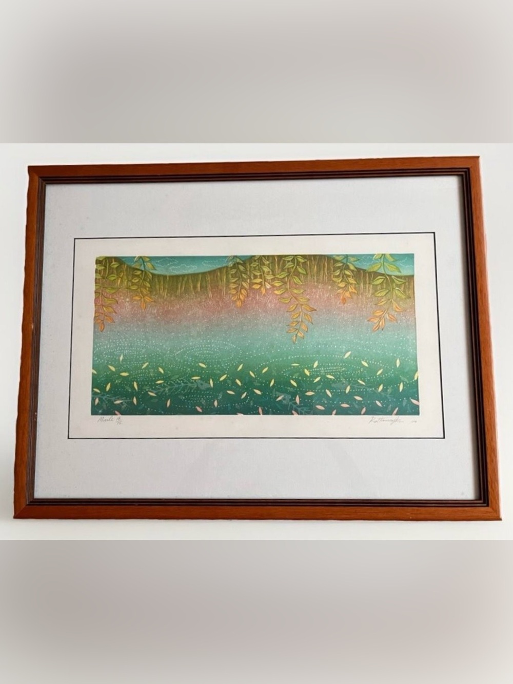 Jeera Rattanangkoon Maile Signed '04 18/75 Woodblock Print Hawaii Art
